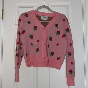 cider strawberry sequin cardigan